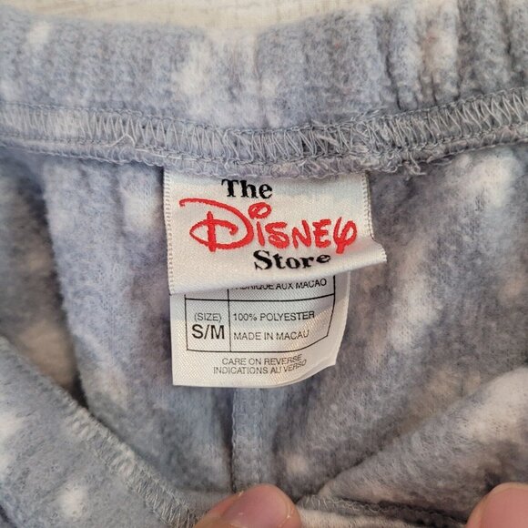 Vintage Disney 2pc Pajama Set Women's Small Gray Mickey Minnie Snowflake - Picture 8 of 10